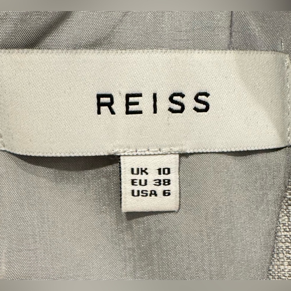 Reiss Thea Sheath Dress Tailored Gray Wool Blend Womens Size 6 - Picture 11 of 15